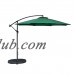 Baner Garden 10' CA-2001G Offset Hanging Patio Adjustable Polyester UV Umbrella Freestanding Outdoor Parasol Cantilever with Crank Lift, Green   569682328